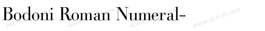 Bodoni Roman Numeral字体转换